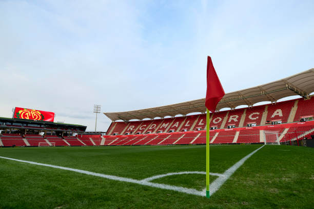 La Liga Stadiums Ranked by Capacity: A general view inside the stadium prior to the La Liga match between RCD Mallorca and FC Barcelona at Estadi de Son Moix on December 03, 2024 in Mallorca, Spain. 