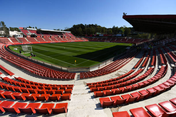 La Liga Stadiums Ranked by Capacity: A general view inside the stadium prior to the La Liga match between Girona and Villarreal at Estadi de Montilivi on October 15, 2017 in Girona, Spain.