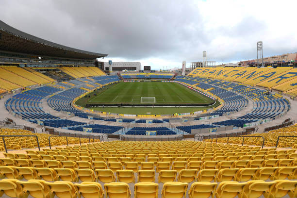 La Liga Stadiums Ranked by Capacity: A general view inside the stadium prior to the La Liga match between Las Palmas and Real Madrid CF at Estadio Gran Canaria on August 29, 2024 in Las Palmas, Spain.