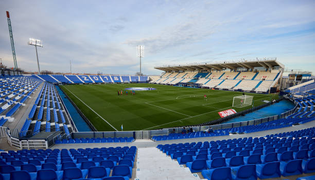 La Liga Stadiums Ranked by Capacity: A general view inside the stadium prior to the La Liga SmartBank match between Leganes and Albacete at Estadio Municipal de Butarque on February 14, 2021 in Leganes, Spain.
