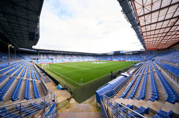 La Liga Stadiums Ranked by Capacity: A general view inside the stadium prior to the La Liga match between Deportivo Alaves and Las Palmas at Estadio de Mendizorroza on December 09, 2023 in Vitoria-Gasteiz, Spain.