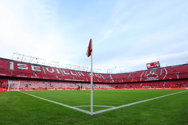 La Liga Stadiums Ranked by Capacity: A general view inside the stadium prior to the La Liga match between Sevilla FC and Real Sociedad at Estadio Ramon Sanchez Pizjuan on November 03, 2024 in Seville, Spain.
