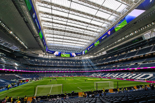 La Liga Stadiums Ranked by Capacity: A general view inside the stadium prior to the La Liga match between Real Madrid and Sevilla FC at Santiago Bernabéu on December 22, 2024 in Madrid, Spain.