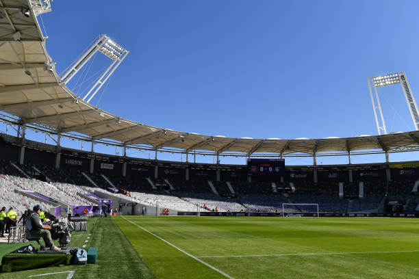 Top 10 Largest Ligue 1 Stadiums: A general view of inside the stadium prior the Ligue 1 match between Toulouse and Le Havre at Stadium de Toulouse on September 15, 2024 in Toulouse, France.