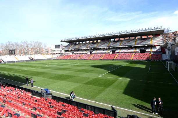 La Liga Stadiums Ranked by Capacity: A general view inside the stadium prior to the La Liga match between Rayo Vallecano and Real Madrid CF at Estadio de Vallecas on February 18, 2024 in Madrid, Spain. 