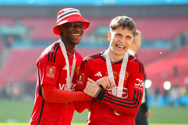 Best Football Academies in the World: Kobbie Mainoo and Alejandro Garnacho, who have recently graduated from the Manchester United Academy, are now important members of the team.