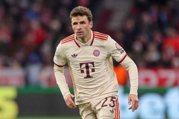 Best Football Academies in the World: Thomas Muller, a Bayern Munich Academy graduate, still in action for the club.