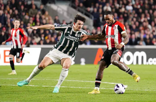 Ivan Toney in action for Brentford during the Premier League match at the Gtech Community Stadium on March 30, 2024.